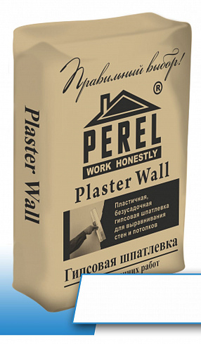 Шпатлевка гипсовая Perel Plaster Wall, белая, 25 кг