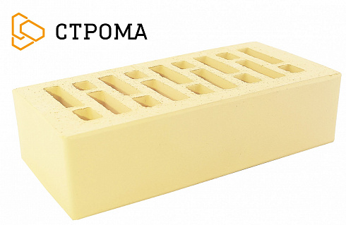 Кирпич керамический лицевой Строма "Слоновая кость" 1НФ/УС