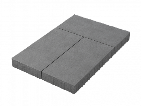 Тротуарная плитка Stellard Мега NEW "Серый" 80мм