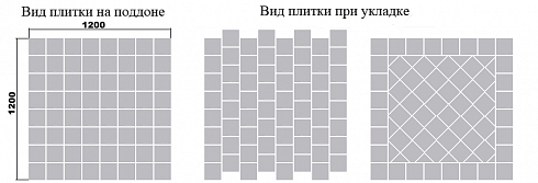 Тротуарная плитка Лидер40 Бульвар "Серая" 60мм