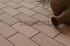 Тротуарная плитка Steingot Брусчатка "Бежевая" (верхний прокрас, минифаска) 60мм